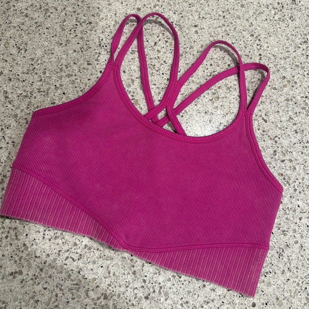 JoyLab Ribbed Longline Strappy Back Sports Bra